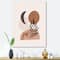 Designart - Moon & Sun Shapes In Retro Terracotta Tones I - Modern Canvas Wall Art Print
